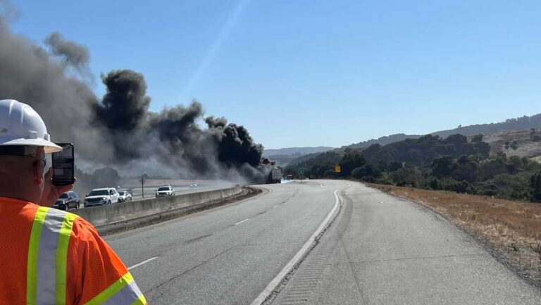 Highway 101 Reopens After Big Rig Fire